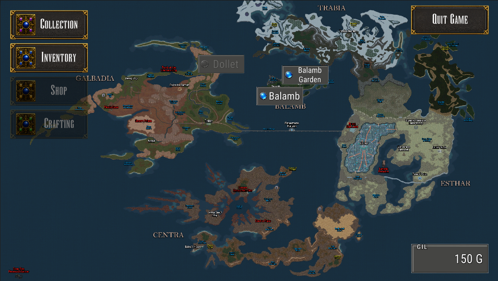 Triple Triad world map